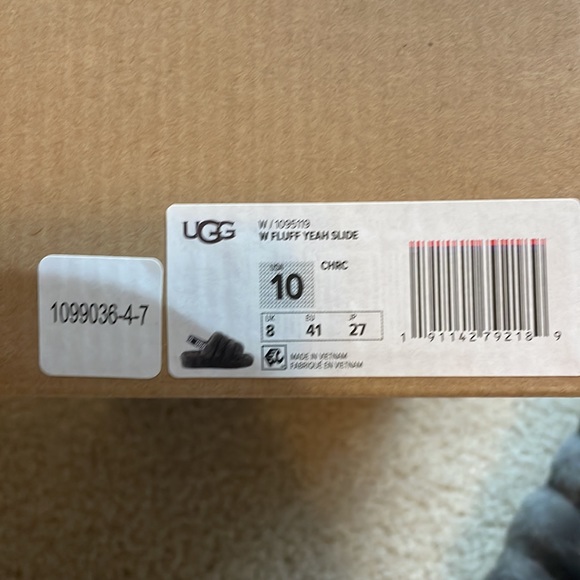 UGG Gray Fluff Yeah Slide. Women’s size 10. New - Picture 5 of 5